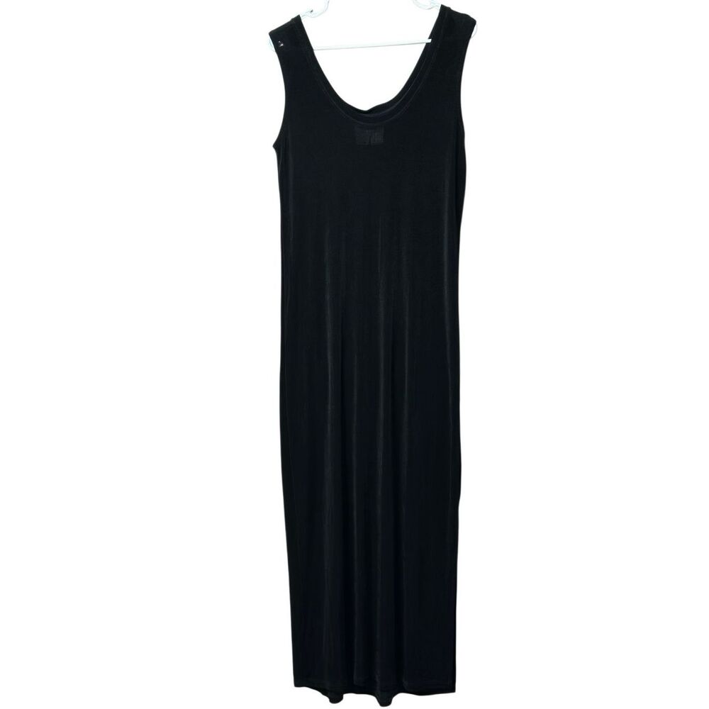 Flax By Jeanne Engelhart Black Maxi Sleeveless Dress Women's Small